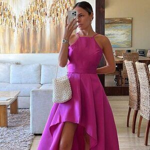 High Low Magenta Dress